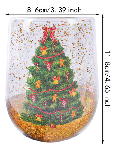 Taza De Cristal Con Forma De De Navidad, Taza De Té, Taza