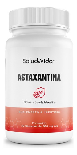 Astaxantina 18mg 30 Cápsulas Sabor Sin sabor