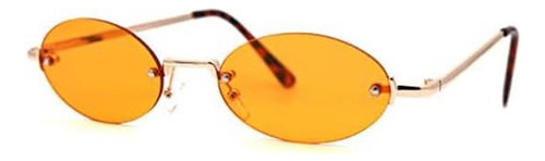 Sa106 Hippie Pimp Color Lens Oval Rimless Retro Funky Gafas