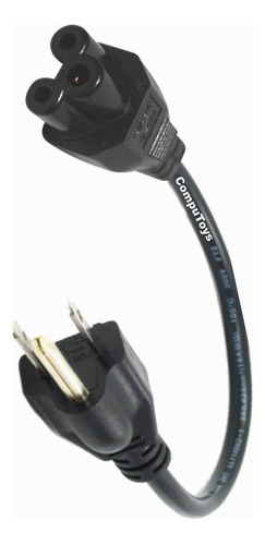 Zpow02c Cable Poder Tipo Trébol 30 Cms Qpow02cq Compu-toys