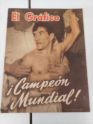 Rev El Grafico N° 1844 10/12/1954 Pascual Perez Campeon Mund