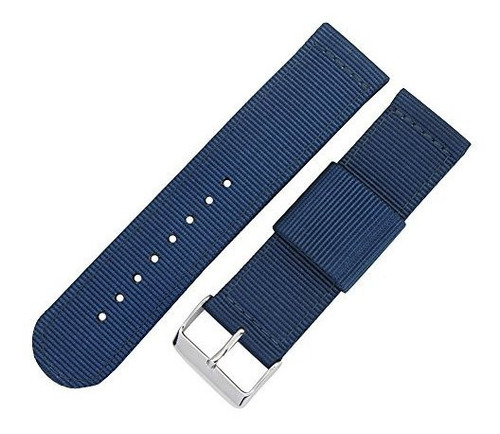 22mm Azul De Gama Alta Nato Estilo Balistico De Nylon Lienzo