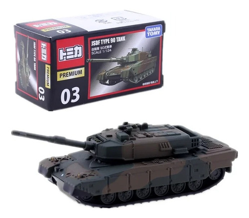 Miniatura Tanque Takara Tomy Jsdf Type 90 Tank 1/124 Cor Verde-escuro