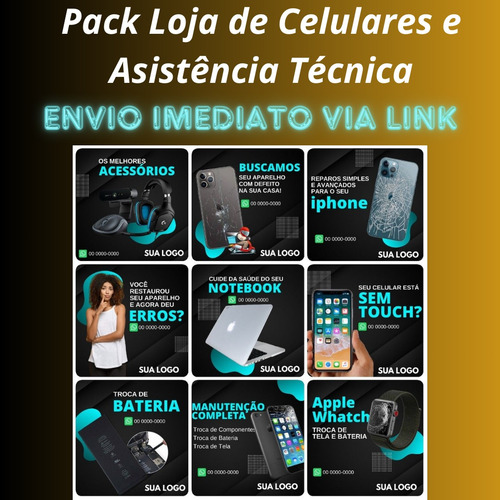 Super Pack Artes Loja De Celular E A. Tecnica - Psd E Canva