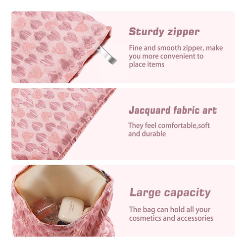 Zlfsrq Bolsa De Maquillaje Con Forma De Corazón, Bolsa De C