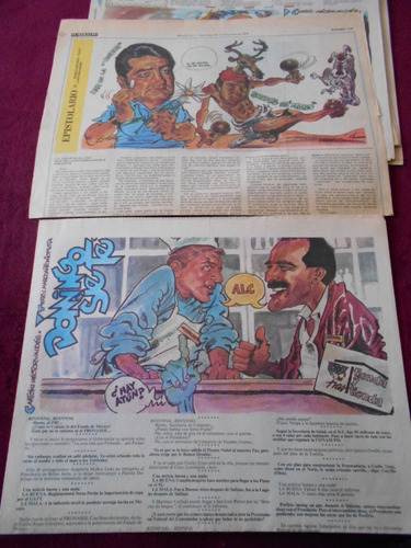 Lote 13 Caricatura Politica Valdes Periodico Carlos Salinas (Usado)
