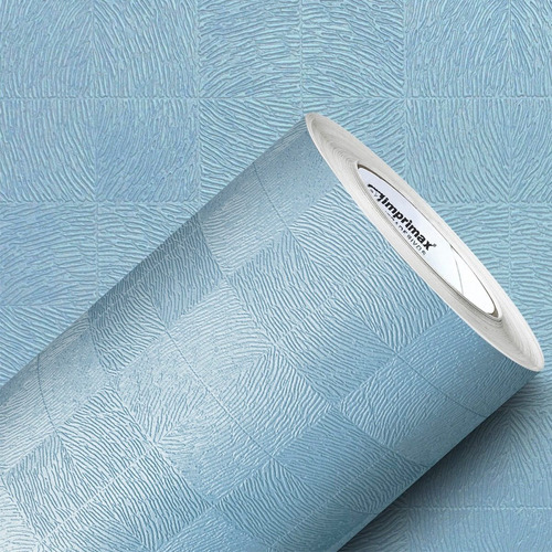 Película Adesiva Lavável Texturizada Azul Allure 1m X 60cm Cor Firenze Azul Allure