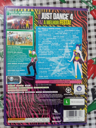 Just Dance 4 Xbox 360 Original Em Midia Fisica
