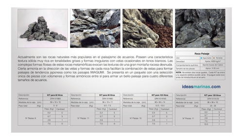 Imagen 3 de 4 de Roca Decorativa Modelo Seiryu Kit Para 120 Lt P/agua Dulce