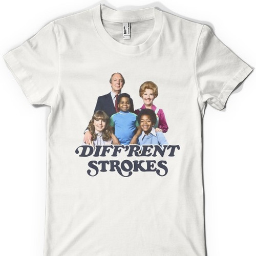 Remera Diff'rent Strokes - Blanco Y Negro - Arnold