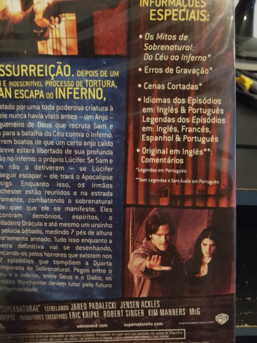 Supernatural 4a Temporada Completa Dvds Originais