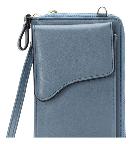 Bolso Bandolera De Cuero Pu Para Mujer, Mini Bandolera, Azul