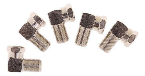 3 X 5x Adaptador De Conector F De Ángulo Cable De Tv Rg6