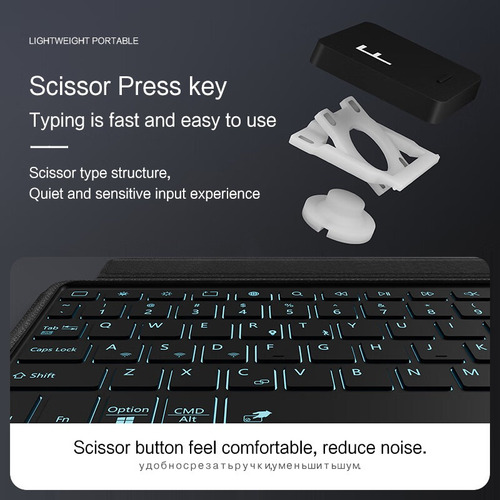S 5# Funda For Tablet Con Teclado Para Xiaomi Mi Pad 6 Pro/6