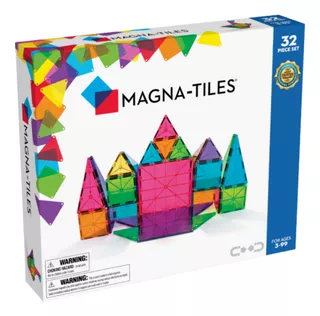 Magna Tiles Set Magnético Clásico 32 Piezas Imantadas