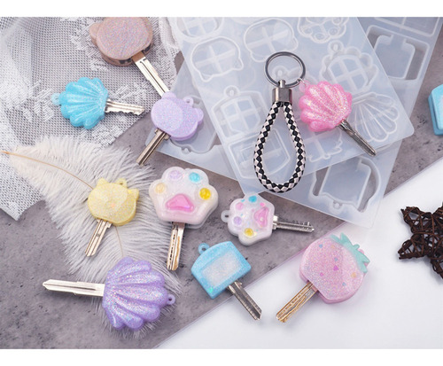 Zy Funda De Llave De Resina Epoxídica Con Forma Keychain