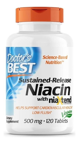 Doctor's Best | B-3 | Time Release Niacin | 500mg | 120 Caps