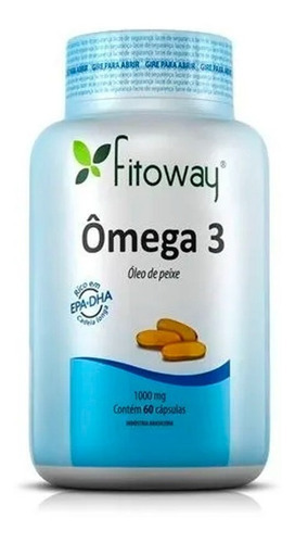 Omega 3 Fitoway - 60 Cápsulas - Fitoway Sabor Sem sabor
