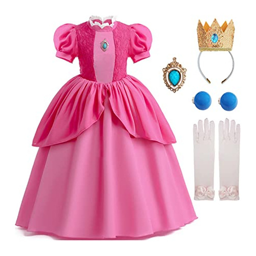 Disfraz De Princesa Peach Niñas, Vestido De Princesa P...