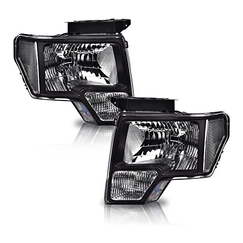 Faros Delanteros Ford F150 2009-2014 (claro, Negro)