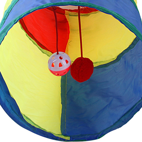 Tubo De TĂșnel Para Gatos Con Tienda De Pelota De Juego,
