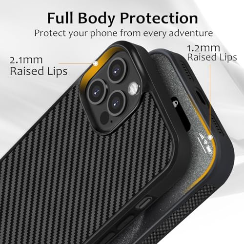 Funda Para iPhone 15 Pro Glossy Negro 6.1 PuLG Carbon Fiber