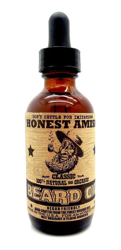 Imagen 1 de 1 de Aceite De Barba Clasico - Honest Amish - Envio Gratis