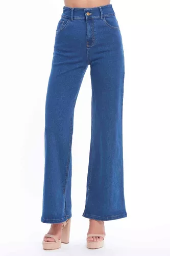 Jeans Para Mujer Skinny Tiro Alto Azul Claro Jaspeado 1604