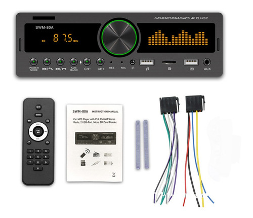 Estéreo De Coche Con Usb Y Bluetooth Fm Radio