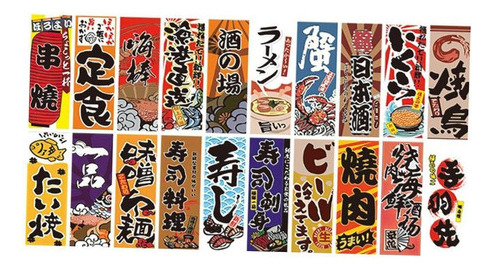 Juego De 20 Piezas De Banderines De Estilo Japonés Para Rest