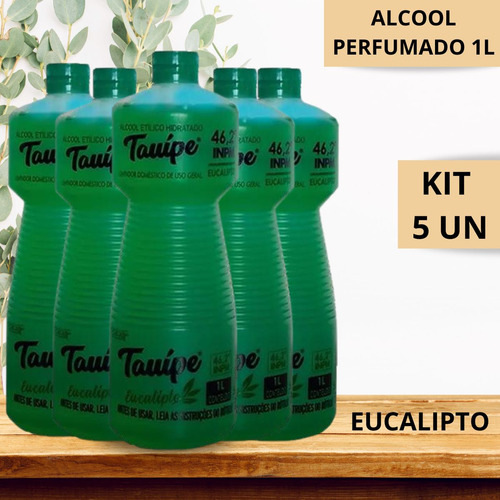 Limpador Tauipe alcool perfumado eucalipto eucalipto em garrafa5 unidades