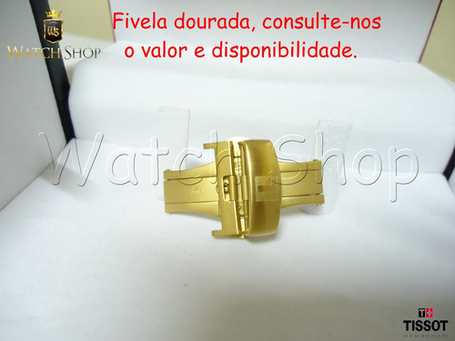 Pulseira De Couro Tissot T035617a 23mm Marrom Preto Original