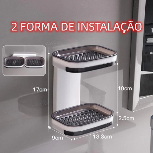 Saboneteira Dupla De Parede Com Drenagem Prática E Moderna