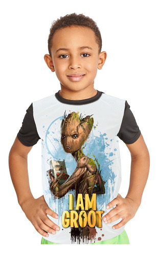 Camiseta Infantil Groot Adolescente I Am Groot Ref:811