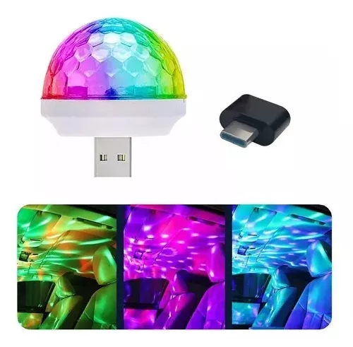 Mini Jogo de Luz Usb Led Colorido para Festa - Small Magic Ball