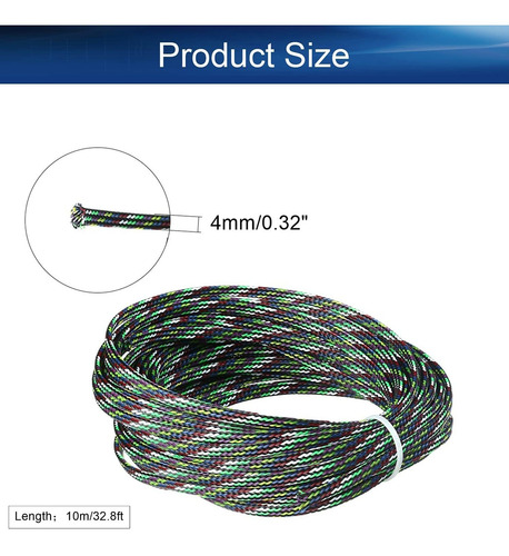 Bettomshin 1 Estuche Trenzada Para Cable Pet 32.8 Pie In