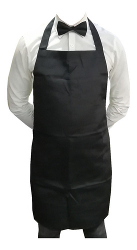 Pechera Negra Gabardina Cocina Chef Garzón