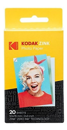 Papel Fotografico Zink Premium Kodak De 2  X 3  (20 Hojas) C