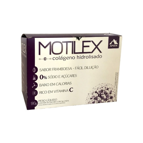 Motilex Colágeno Hidrolisado Sabor Framboesa Com 30 Sachês