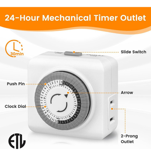 2 Digital Light Timer Connectores, Temporizadores