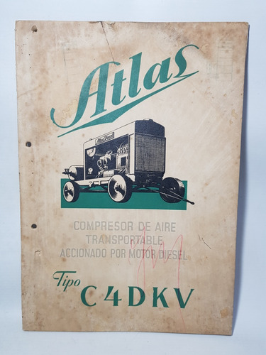 Antiguo Catálogo Compresores De Aire Atlas 1930 Mag 59138