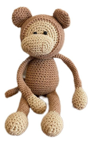 Mono Tejido A Crochet Muñeco De Apego 33 Cm