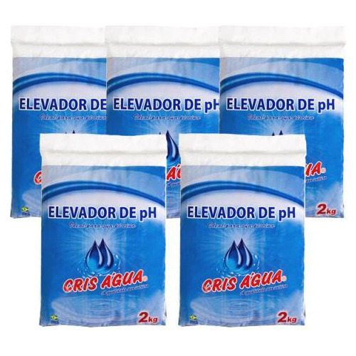 Kit 10 Barrilha Leve Elevador De Ph Para Piscina 2kg Cada