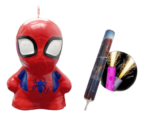 Vela De Cera Spiderman Hombre Araña 