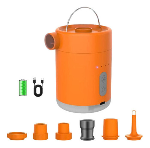 Bomba De Aire Eléctrica Para Inflar Y Desinflar Con Naranja