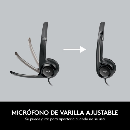 Imagen 6 de 8 de Audífonos / Diadema Con Micrófono Logitech Usb Headset H390
