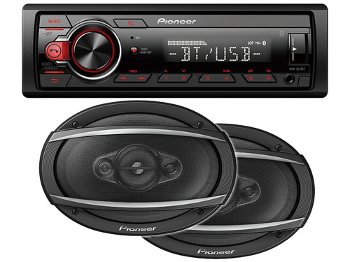 Combo Estereo Pioneer Bluetooth Usb Aux + Parlantes 6x9 450w