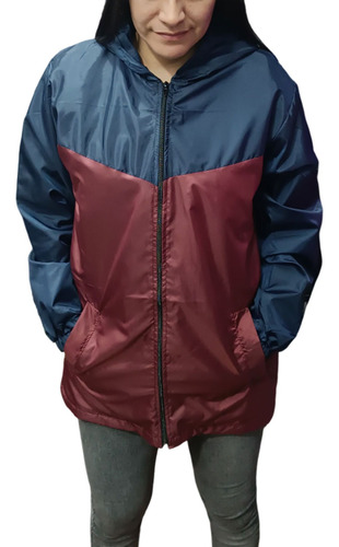 Campera Rompeviento Mujer Impermeable Over Size Con Capucha