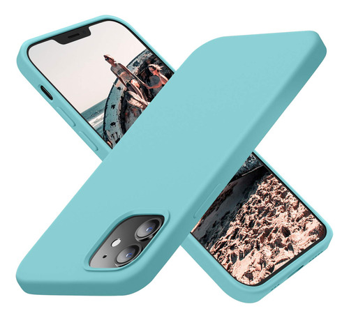 Funda Cordking iPhone 12/12 Pro Silicona Azul Marino