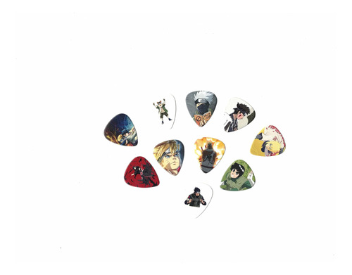 Narruto Vol 2 Guitar Picks (10 Púas Medianas En Un Paquete)